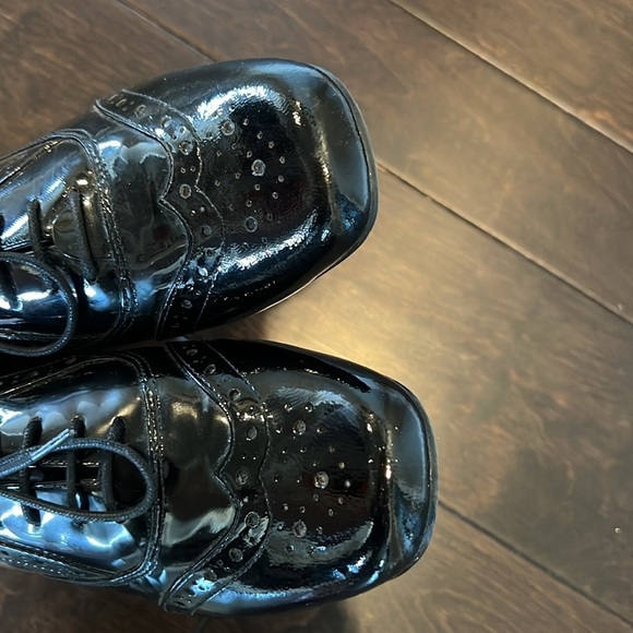Walking cradles Mark Lemp black patent leather shoe 8 - Picture 11 of 14